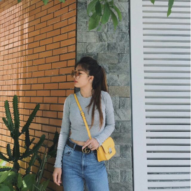 Áo thun gân croptop vnxk