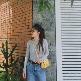 Áo thun gân croptop vnxk