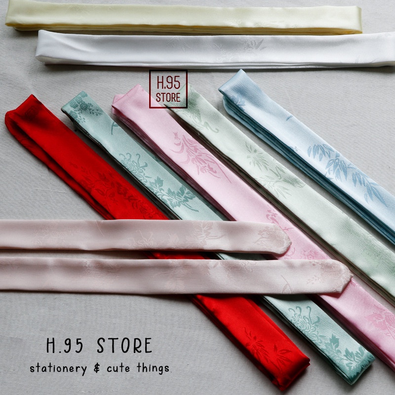 Dây lụa buộc tóc cổ trang đa năng dệt hoa văn chìm