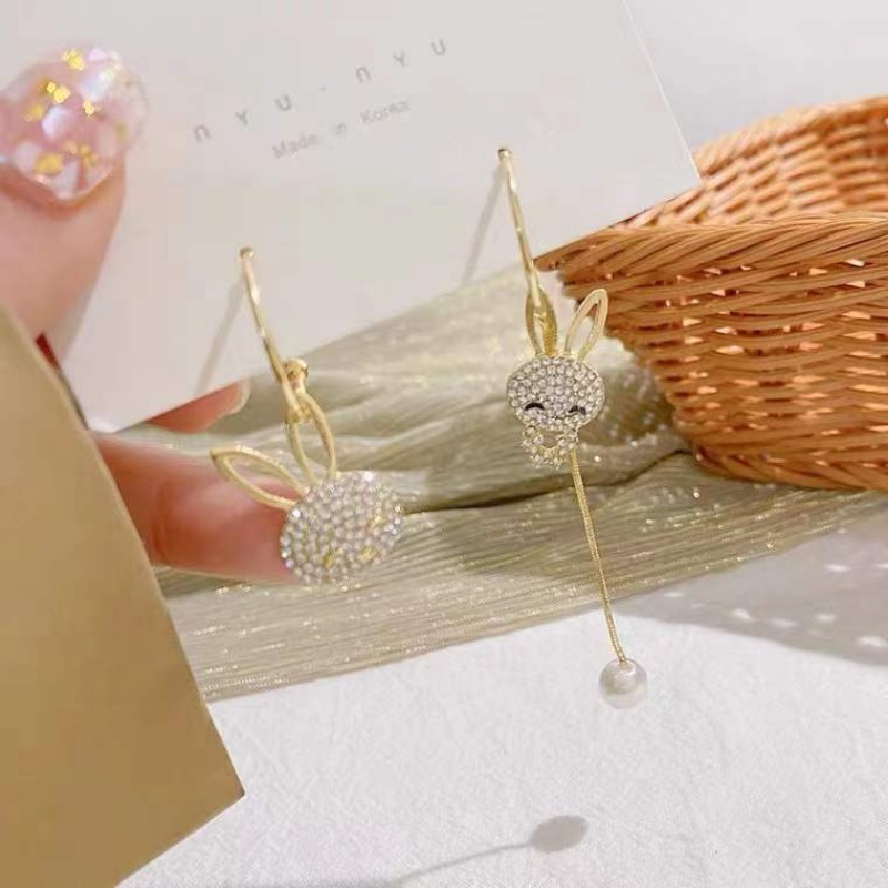 Khuyên Tai Dài Hình Thỏ Dễ Thương Cho Nữ