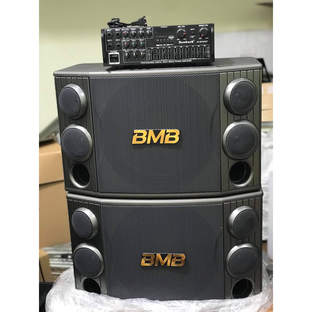 AMPLY SUNBUCK 326BT KẾT HỢP ĐÔI LOA BMB 2000 BASS 30 CHUYÊN HÁT KARAOKE