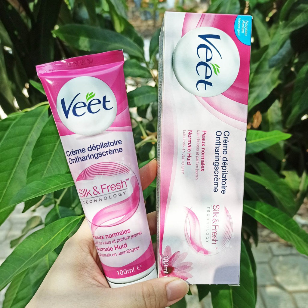 Kem tẩy lông Veet Pháp 100ml lớn tẩy lông nách, tay, chân hiệu quả