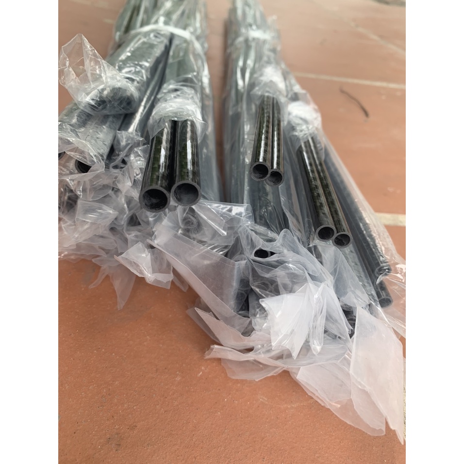 Ống carbon 3k  siêu cứng nhiều kích thước phi 16mm, 14mm, 12mm, 10mm, 8mm, 6mm