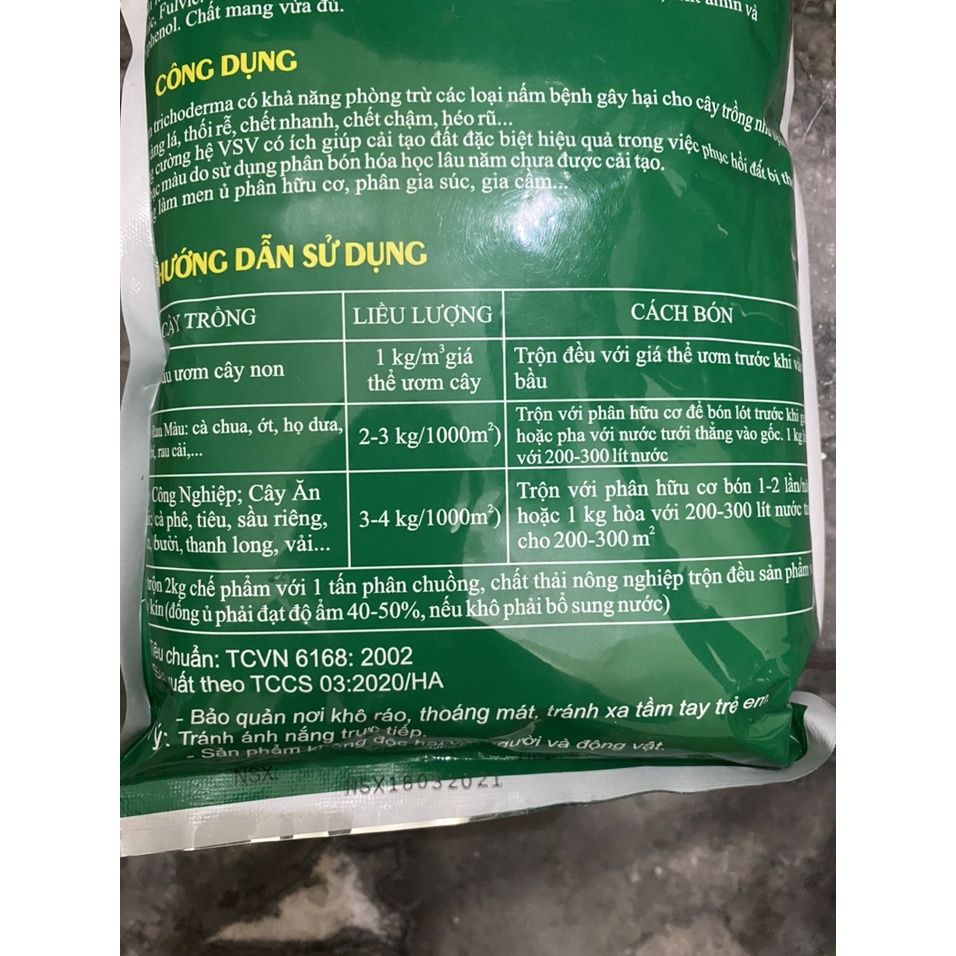 Nấm Trichoderma Bacillus MỚI túi 1kg