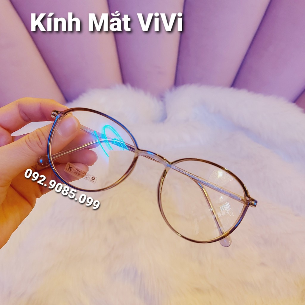 Gọng kính cận dáng tròn - gọng cốt kim loại - kính thời trang 0 độ | BigBuy360 - bigbuy360.vn