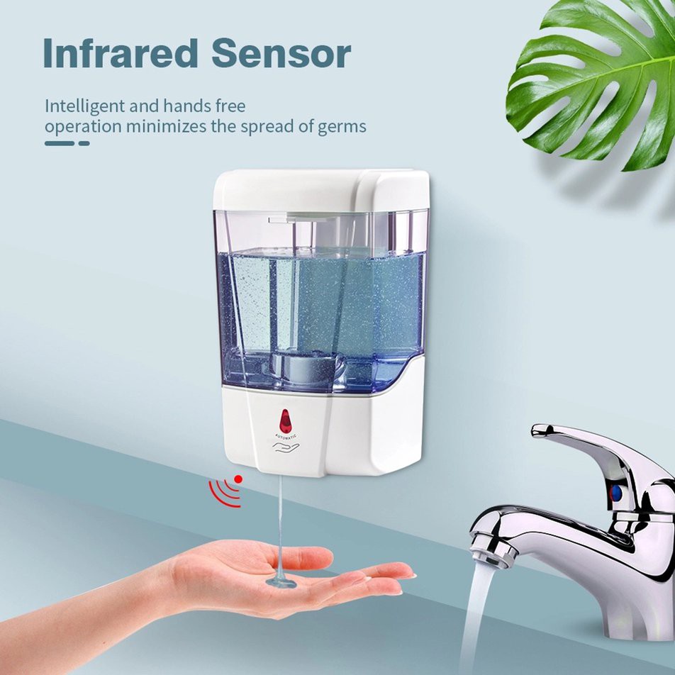 [atn]  700ML Automatic Sensor Electric Wall Mounted Liquid Soap Dispenser