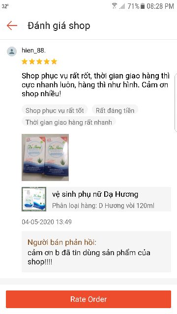 vệ sinh phụ nữ Dạ Hương