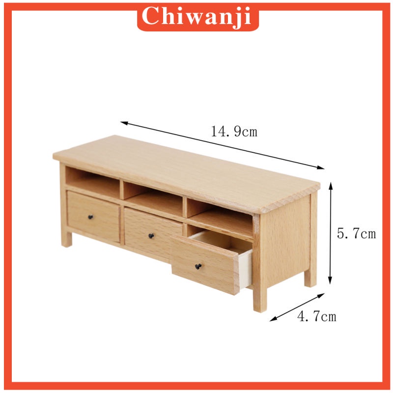 Mô Hình TV Có Ngăn Kéo Dùng Trang Trí Nhà Búp Bê 1: 12