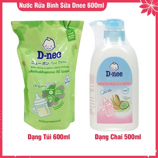 [Mã SKAMLTSM9 giảm 10% đơn 99K] Nước Rửa Bình Sữa Và Núm Ti DNEE Dạng Túi 600ml/Chai 500ml (Made In ThaiLan)