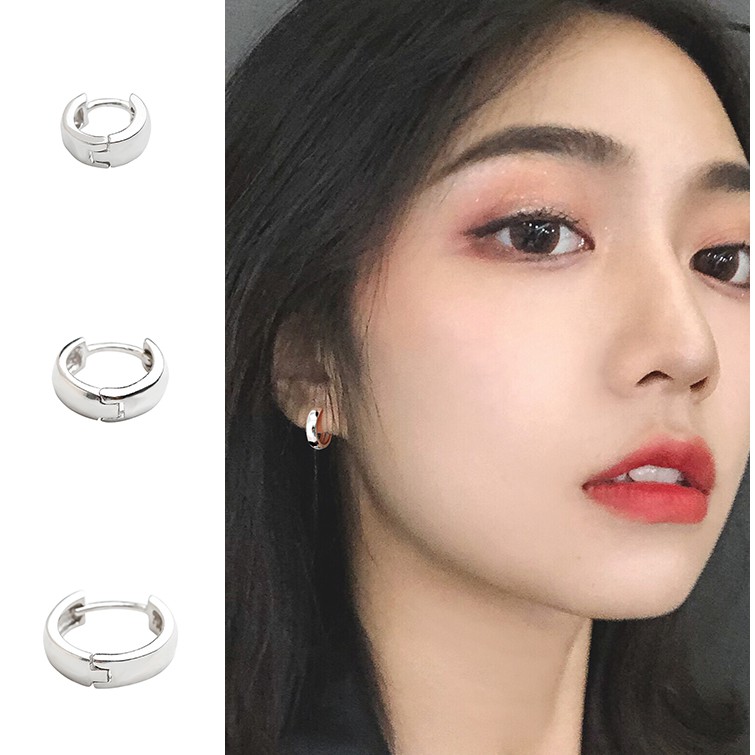 Bông tai hình tròn phong cách Hàn Quốc thời trang cá tính cho nữ