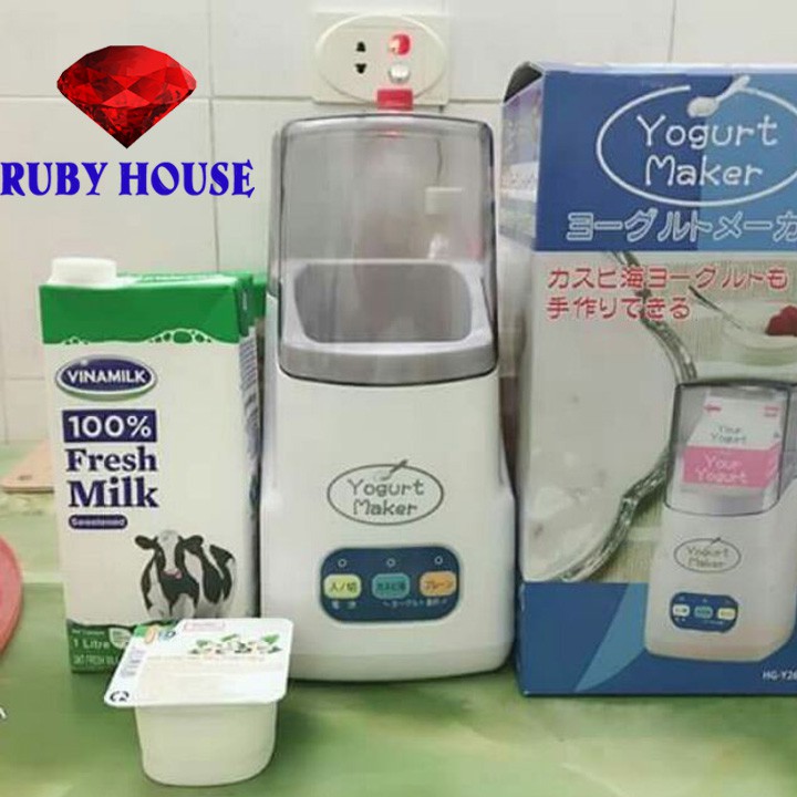 Máy làm sữa chua Yogurt Maker Nhật Bản CHÍNH HÃNG, Máy làm sữa chua 3 nút-Ruby House