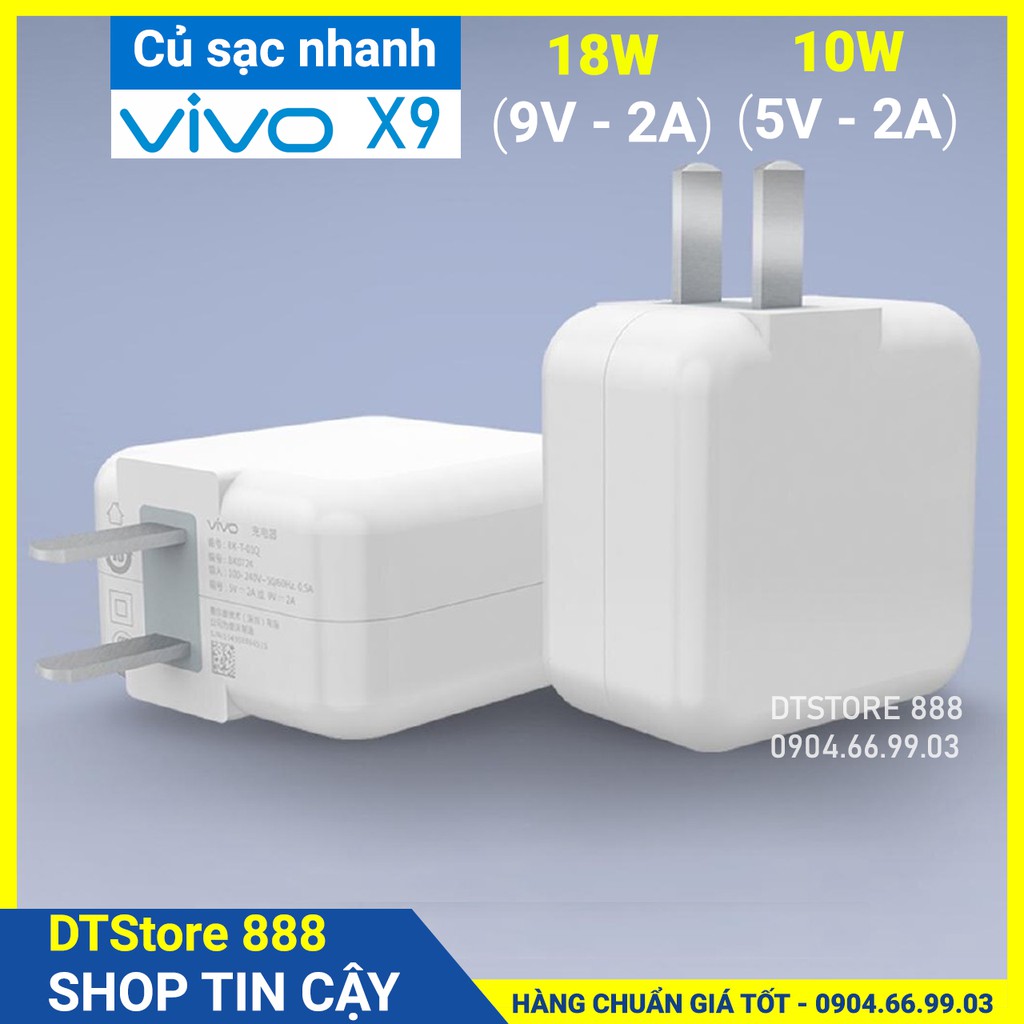 Bộ sạc nhanh VIVO 18W BK-T-01Q, full box, cáp USB - Micro USB, Chính hãng - Bảo Hành 6 tháng