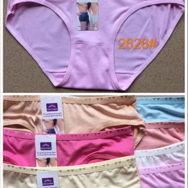 Combo 10 Quần lót Cotton lưng hình trái tim thông hơi thoáng mát cho phái nữ 2626