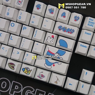 Bộ keycap Doraemon thick pbt oem profile dye-sub 108 keys
