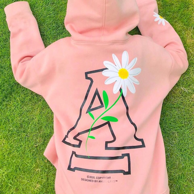 Áo Khoác Hoodie nỉ form thụng hoa cúc chữ A Unisex