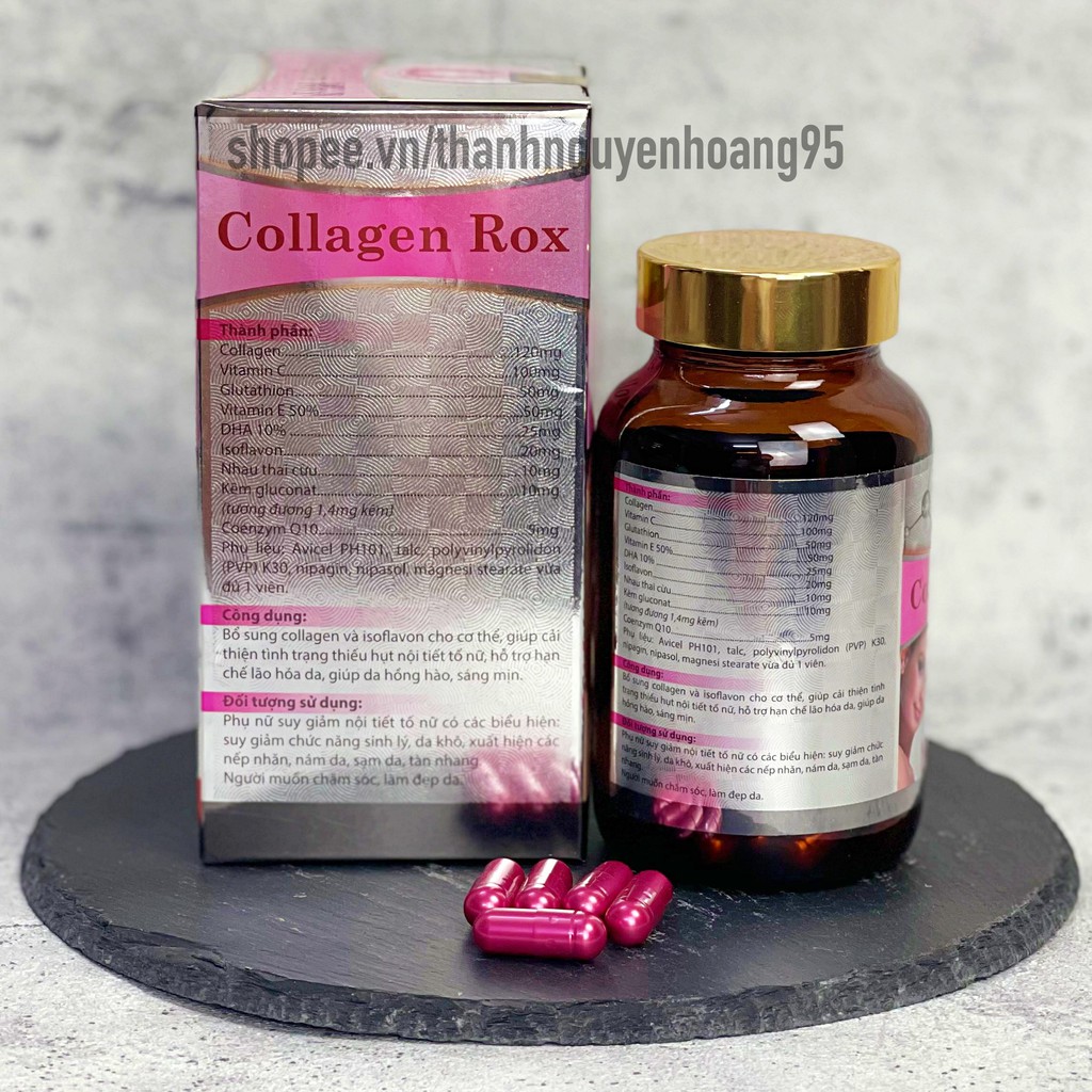 Collagen Rox bổ sung collagen giúp da đàn hồi, trắng sáng mịn màng