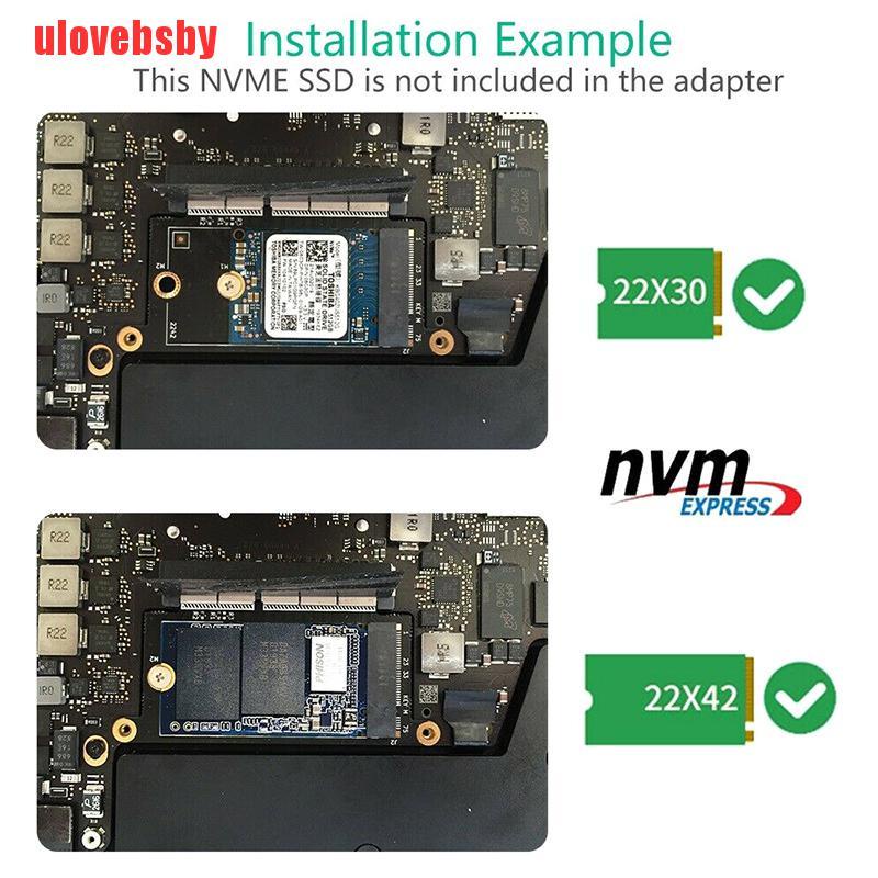 [ulovebsby]NVMe M.2 NGFF SSD for 2016-2017 13" MacBook Pro A1708 Adapter card