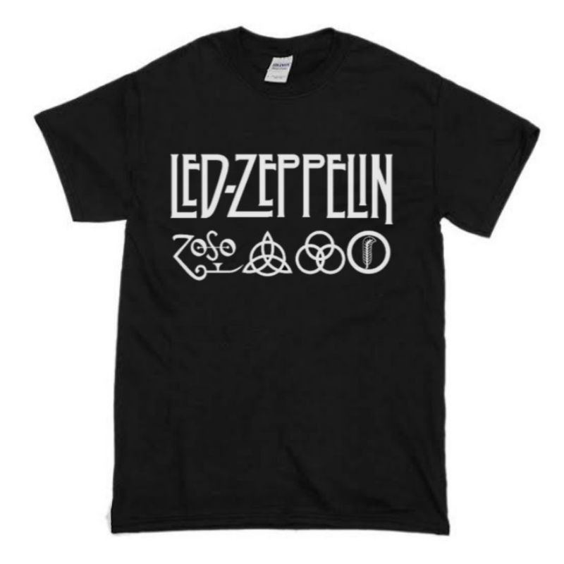 Áo Thun In Hình Logo Nhóm Nhạc Zeppelin Led Độc Đáo Cá Tính