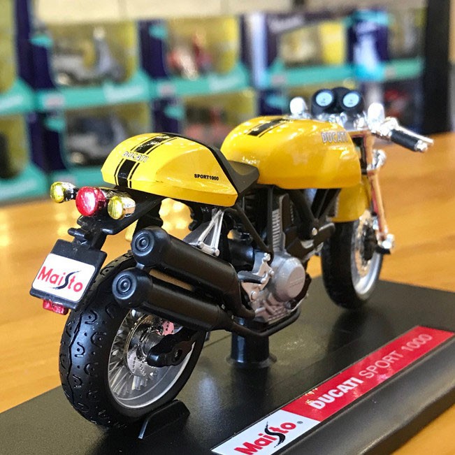 MÔ HÌNH XE MOTO Ducati Sport 1000 YELLOW | MAISTO tỷ lệ 1:18