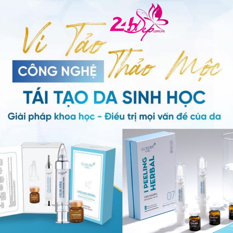 Bộ Peel Vi Tảo Thảo Mộc Tái Tạo Da Cao Cấp Luxury girl - Hỗ Trợ Cải Thiện Mụn - N á m - Tàng Nhang - Sẹo Rỗ
