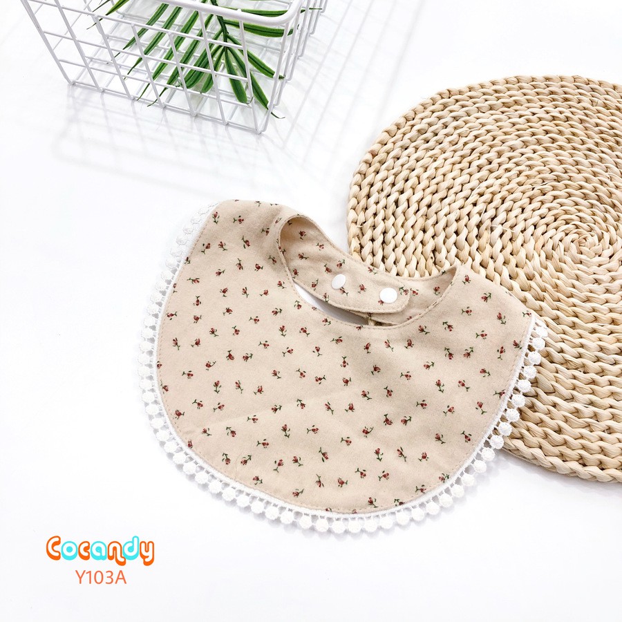 [Cocandy Official Store] Set yếm cổ cho bé ăn dặm họa tiết hoa nhí