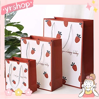 Túi Giấy Đựng Quà Họa Tiết Dâu Tây Xinh Xắn Chất Lượng