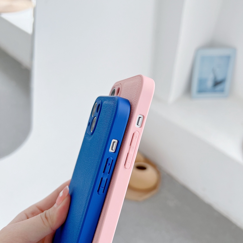 Bao Da Điện Thoại Chống Sốc Màu Vàng / Xanh Dương Cho iPhone 14 / 13 / 12 / 11 / X / 8 / 7P