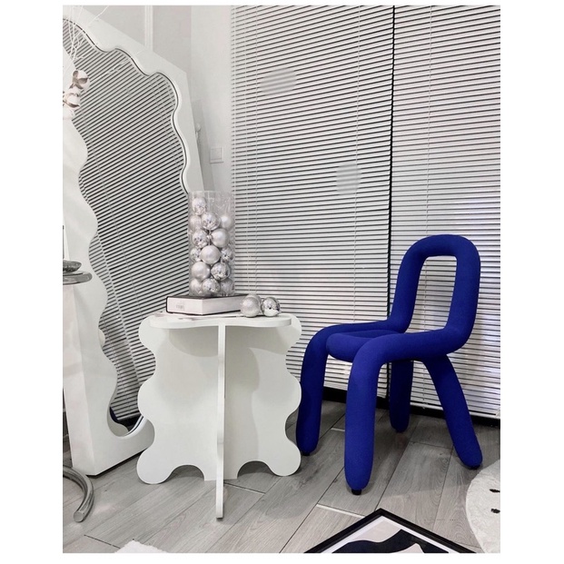 Bàn cafe mini curvy pastel table side phong cách Hàn Quốc