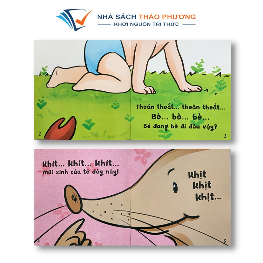 Sách - Ehon em bé hạnh phúc-Bé vui bé khỏe - Bộ 5 cuốn - dành cho trẻ từ 1-6 tuổi