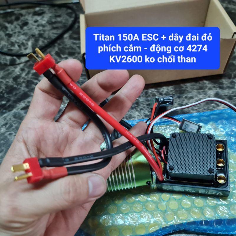 Bộ điện Max8 -  RC xe + thuyền Titan ESC 150A  + Động cơ 4274 -KV2200 ko chổi than