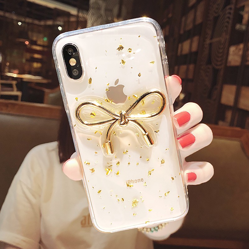 Ốp iphone - Ốp lưng 3d Nơ vàng kim tuyến 6/6s/6plus/6s plus/7/8/7plus/8plus/x/xs/xs max/11/11pro max - 11G | BigBuy360 - bigbuy360.vn
