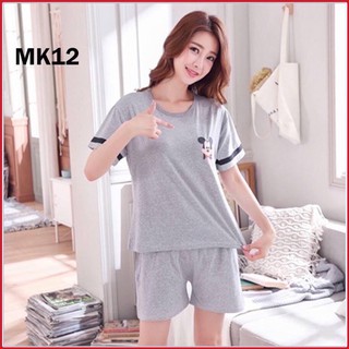 [ SALE SỐC] Bộ đồ nữ mặc nhà đáng yêu MÃ MK12, thun Cotton Cực mát, quần cộc, đủ size - Quần áo mùa hè