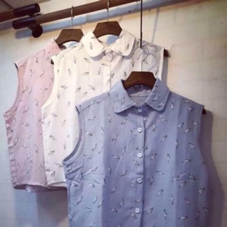 Áo sơ mi croptop sát nách