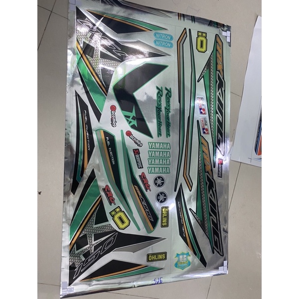 ( Quí khách vui lòng mang ra tiệm cho thợ dán ) Tem Exciter 150 Mxking chất liệu crom cao cấp