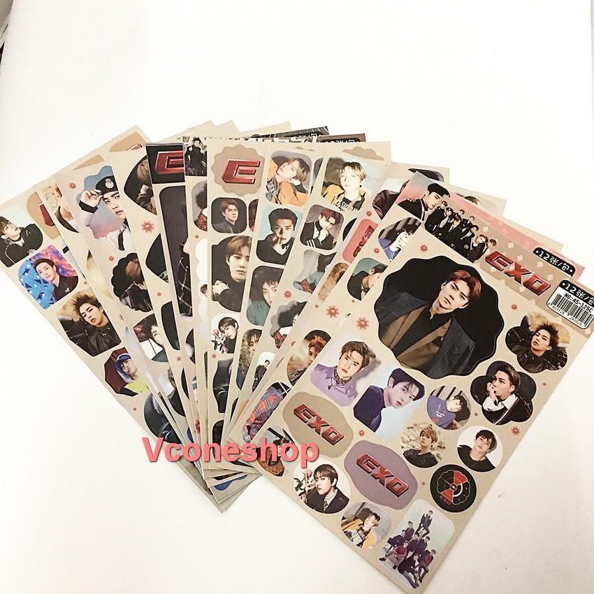 (Lẻ tấm) Ảnh dán Sticker Seventeen in hình idols quà tặng trang trí dễ thương