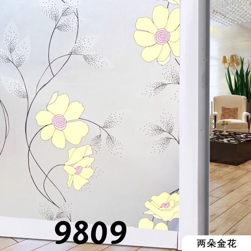 Giấy dán kính hoa văn-khổ 0,9m