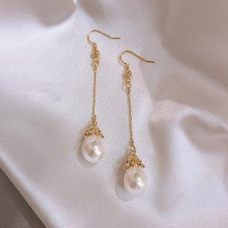 Bông tai đính ngọc trai phong cách cổ điển thời trang / Khuyên tai