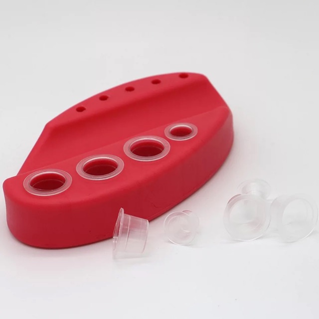Đế đựng chum mực phun xăm Silicon , Để  để máy xăm các màu