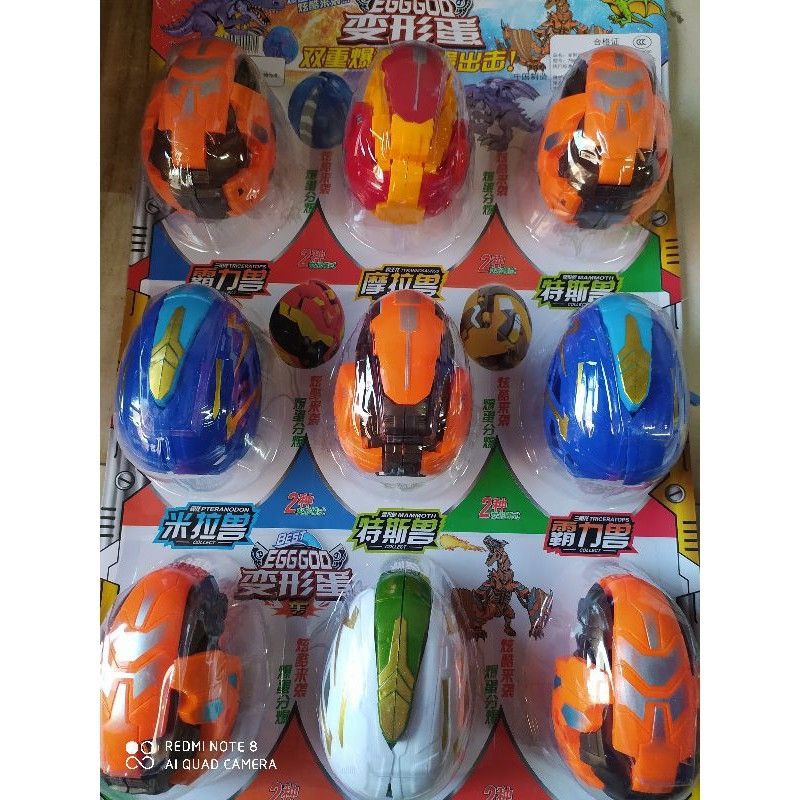 Vỉ trứng biến hình khủng long 9 quả Siêu to
