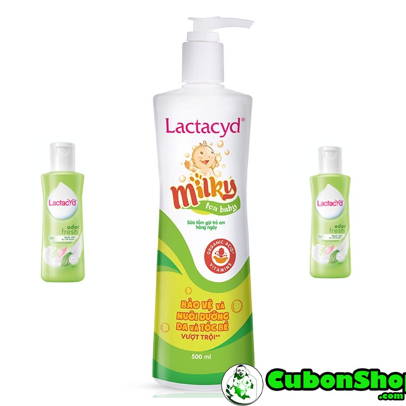 ( Chính hãng) Sữa tắm Lactacyd Milky- BB 250ml- 500ml tặng kèm chai 60ml