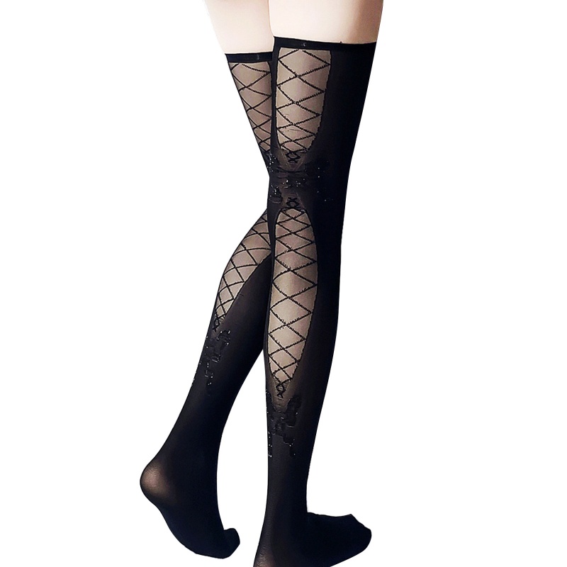 Xiangbao Quần Tất Ống Cao Giả Hình Xăm Hoa Quyến Rũ Cho Nữ
