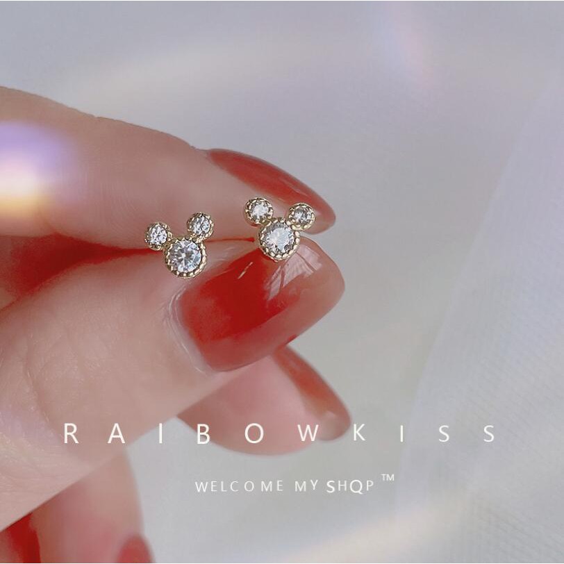 Bông tai đính đá mạ bạc 925 cao cấp sang trọng