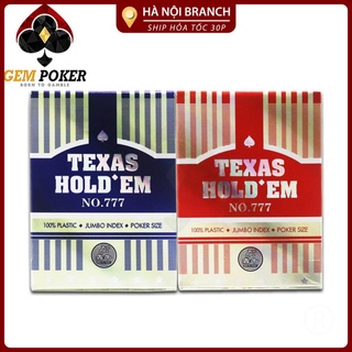 Bài poker texas 777 ben niu 100% plastic cao cấp
