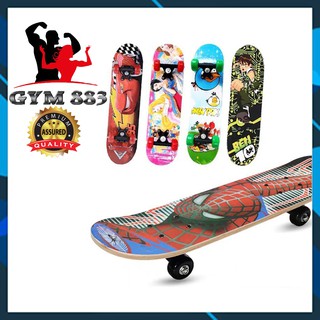 Ván Trượt Trẻ Em Cao Cấp Thể Thao Skateboard Gỗ Phong Ép, Họa Tiết Hoạt Hình, Bánh Cao Su Chịu Lực Tốt MS:06