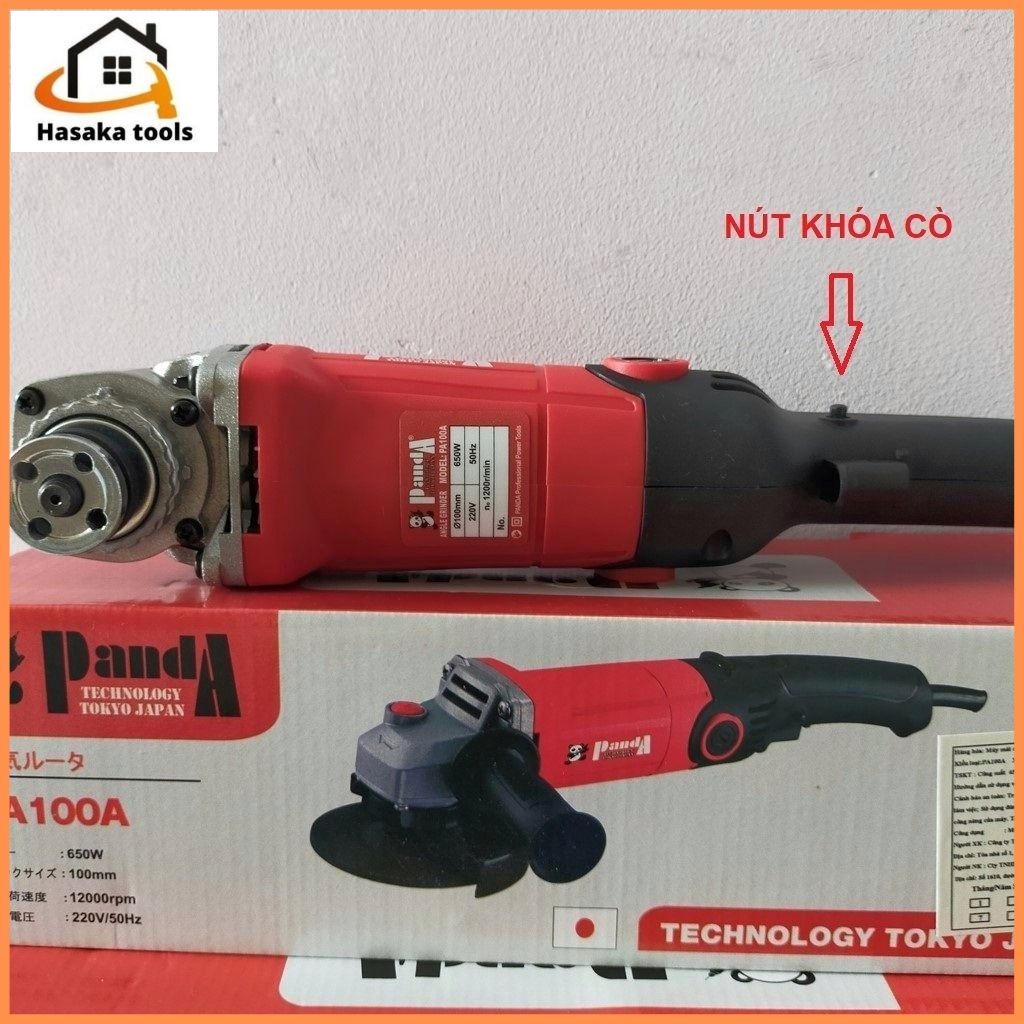 Máy mài cầm tay panda công tắc bóp,lưỡi 100mm chuyên cắt sắt,gạch,gỗ,nhôm,đá hoa cương,kim loại,mài góc