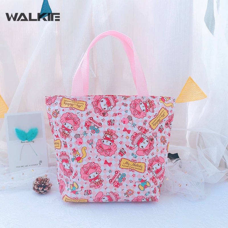 SANRIO Túi Đựng Hộp Cơm Trưa In Hình hello kitty Đáng Yêu