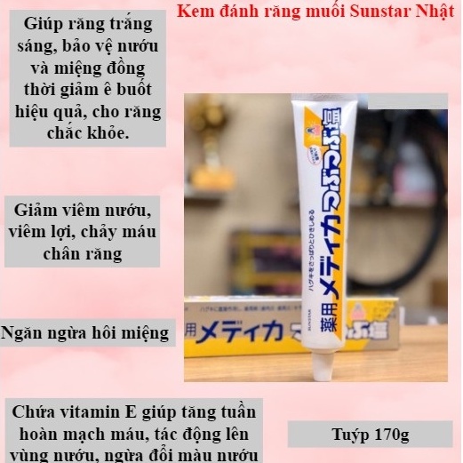 Kem đánh răng muối Sunstar Nhật Bản - Tuýp 170g