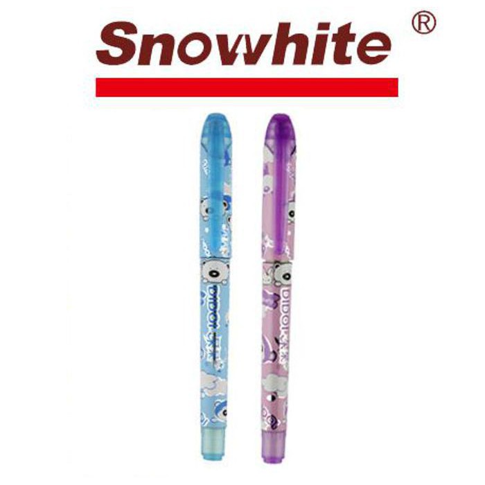 Combo 10c Bút máy Snowhite 4 ống mực Tím hoặc xanh FP-5009