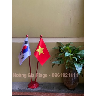 Cờ để bàn việt nam hàn quốc mẫu 01