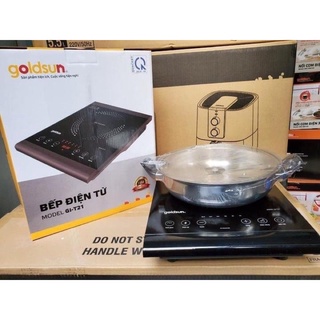 BẾP TỪ ĐIỆN GOLDSUN TẶNG KÈM NỒI NẮP KÍNH